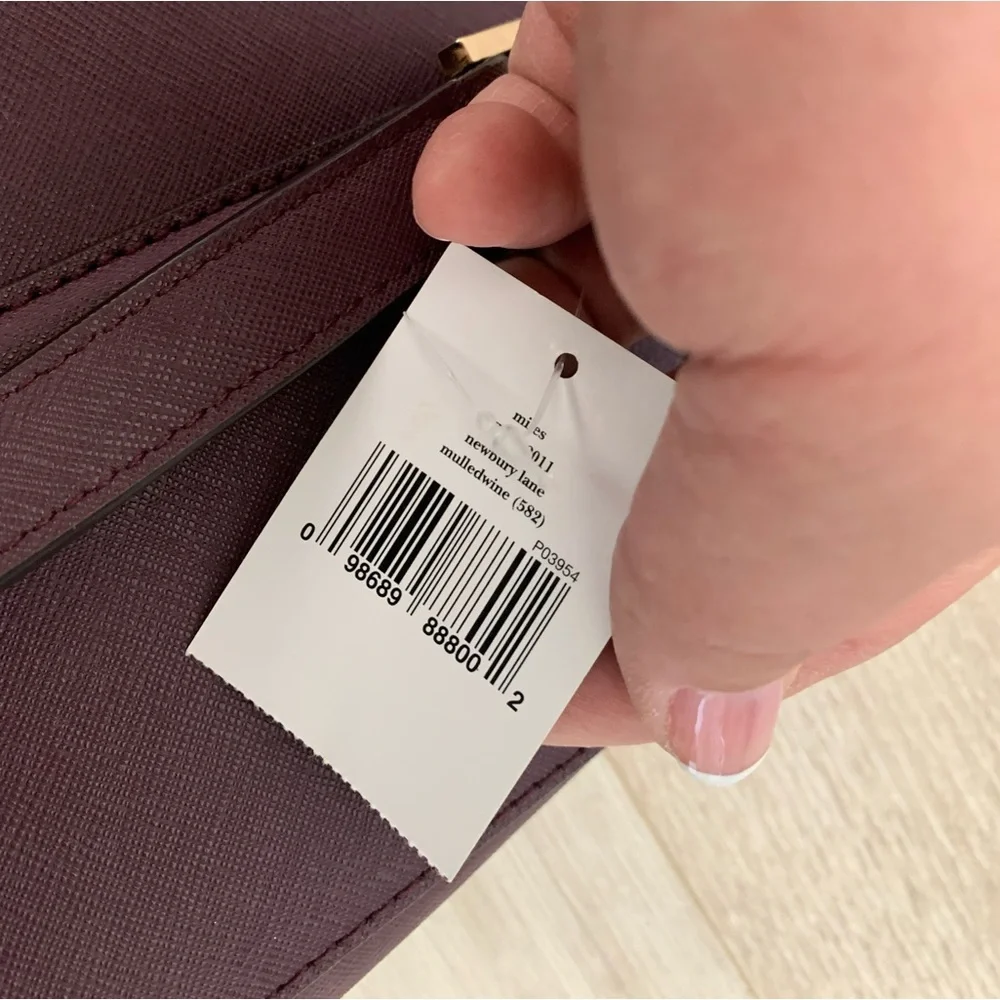Kate Spade Plum Leather Laptop Tote
